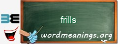 WordMeaning blackboard for frills